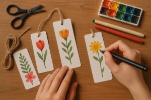 A bookmark is a small tool, often made of paper, metal, or fabric, used to mark a reader’s place in a book. It helps easily resume reading without folding pages. Stylish and functional, bookmarks come in various designs, making them a perfect companion for book lovers! 📖✨
